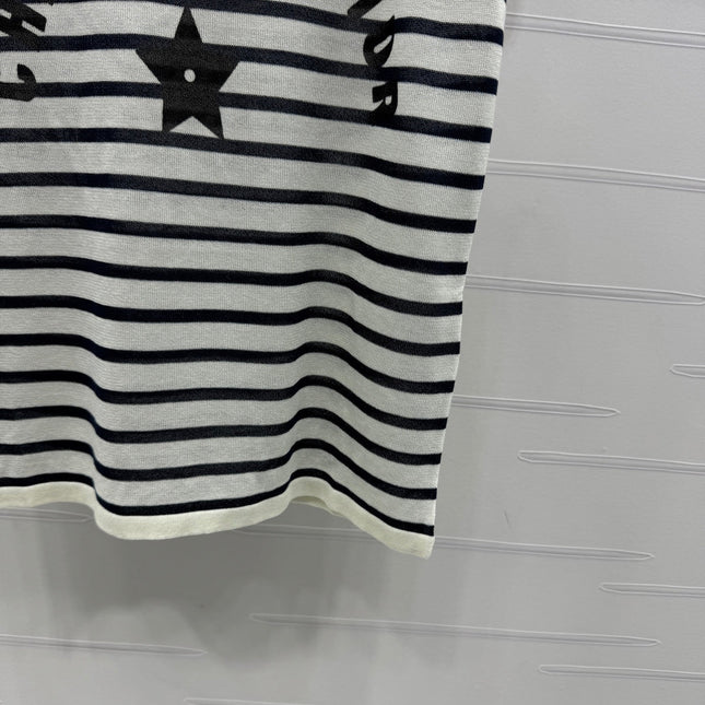 Dior 25 Striped Black White Tank Top