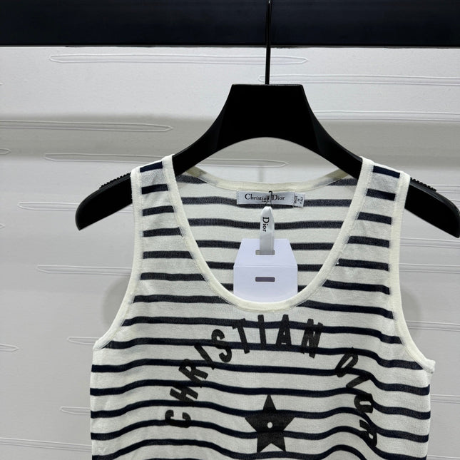 Dior 25 Striped Black White Tank Top