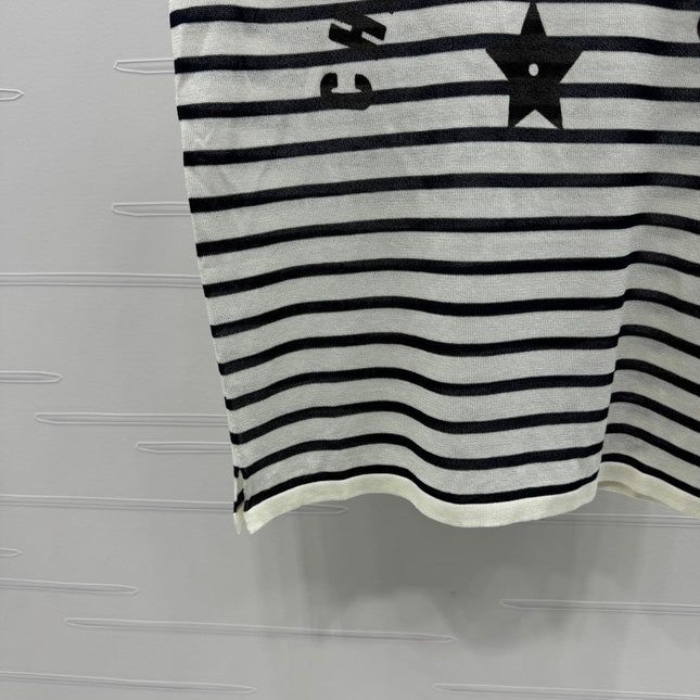Dior 25 Striped Black White Tank Top