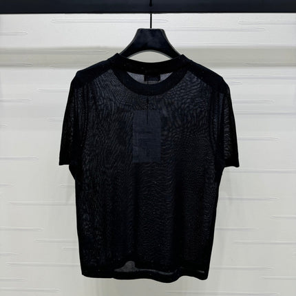 CHANEL CREW NECK SHORT-SLEEVE KNIT TOP 274965