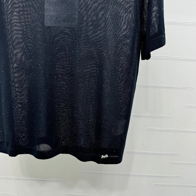 CHANEL CREW NECK SHORT-SLEEVE KNIT TOP 274965