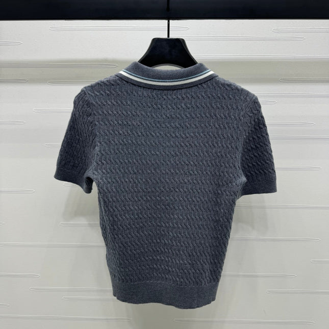 MIUMIU KNITTED POLO SHIRT WHITE 274839