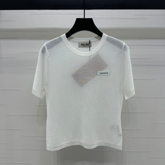 MIUMIU SHORT-SLEEVE T-SHIRT 269472