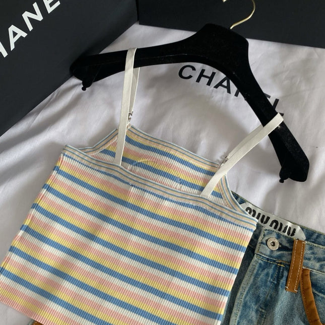 CHANEL KNIT CAMISOLE TOP 256898