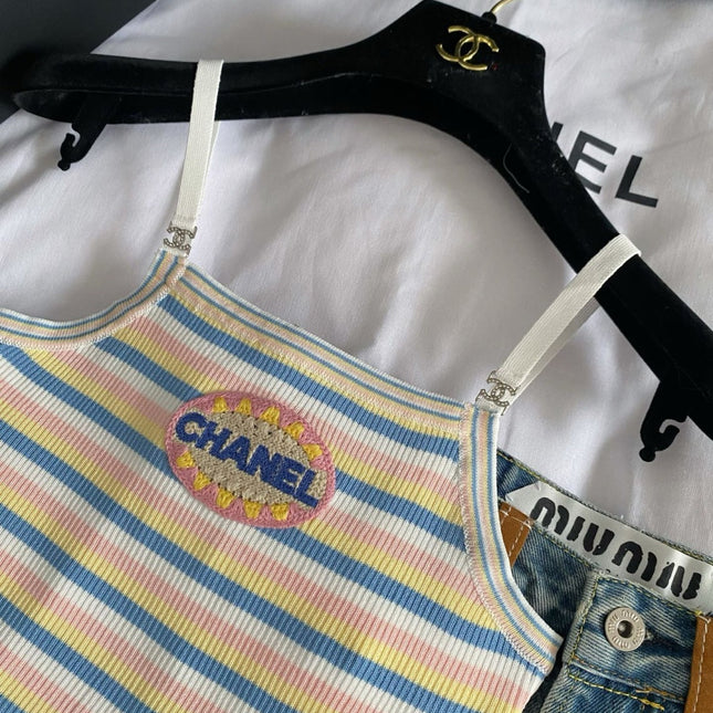 CHANEL KNIT CAMISOLE TOP 256898