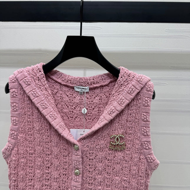 CHANEL 25S CROCHET SLEEVELESS VEST 264180