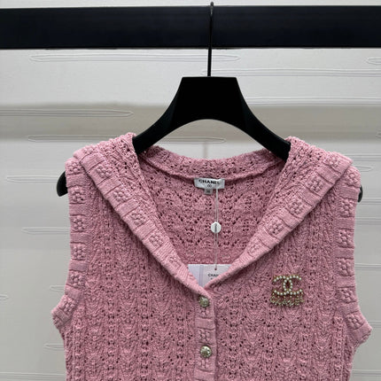 CHANEL 25S CROCHET SLEEVELESS VEST 264180