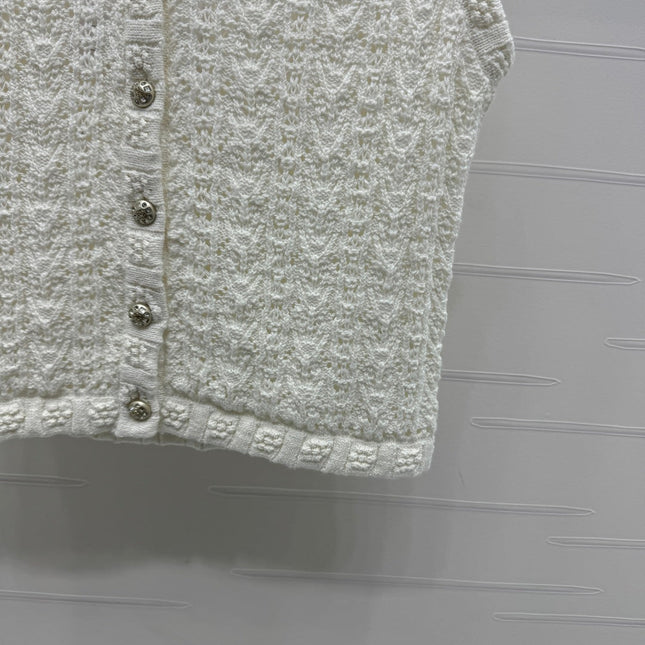 CHANEL 25S CROCHET SLEEVELESS VEST 264178