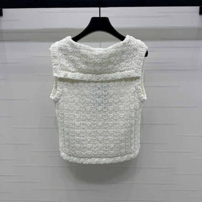 CHANEL 25S CROCHET SLEEVELESS VEST 264178