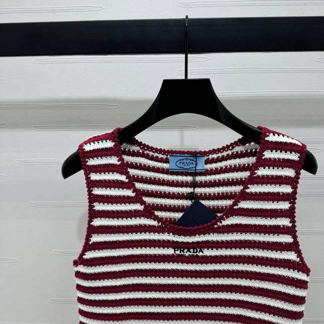 PRAD 25S STRIPED SWEATER 264183