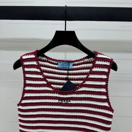 PRAD 25S STRIPED SWEATER 264183