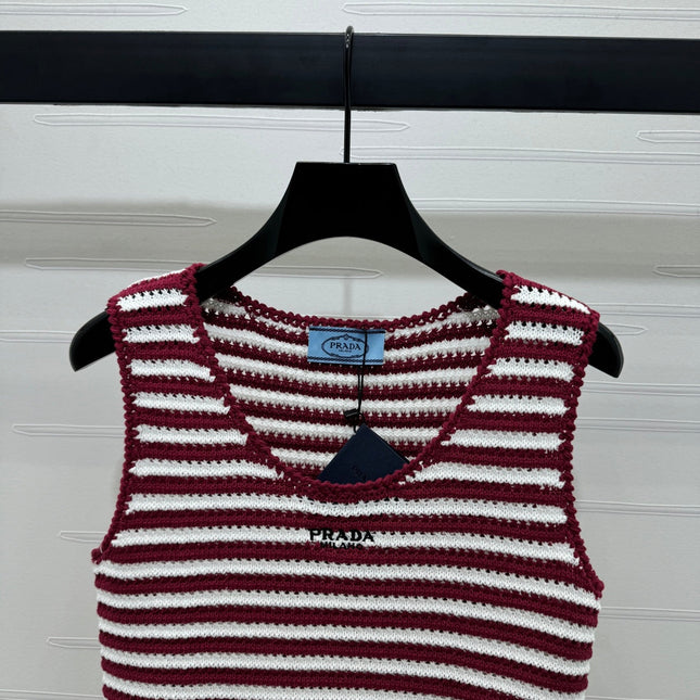 PRAD 25S STRIPED SWEATER 264183