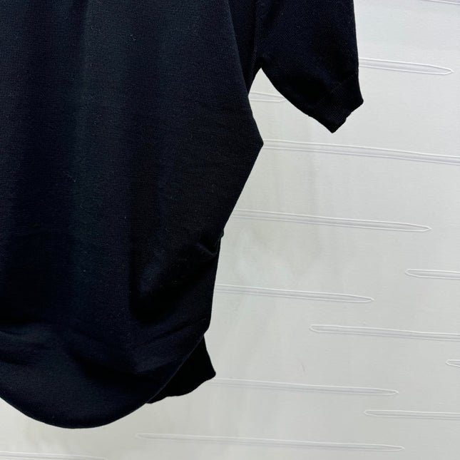 PRAD 25S SHORT SLEEVE KNIT TOP 264123
