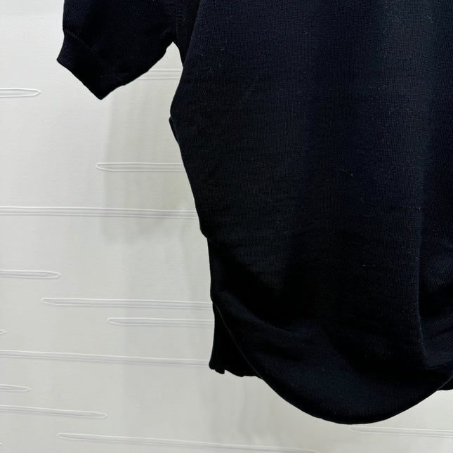 PRAD 25S SHORT SLEEVE KNIT TOP 264123