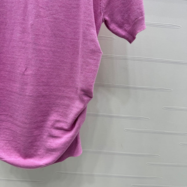 PRAD 25S SHORT SLEEVE KNIT TOP 264121