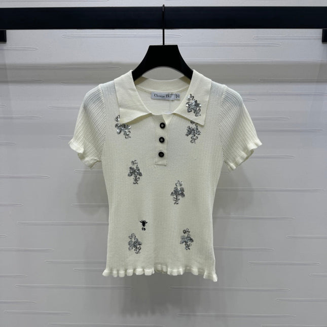 DIOR 25S RHINESTONE SWEATER 264083