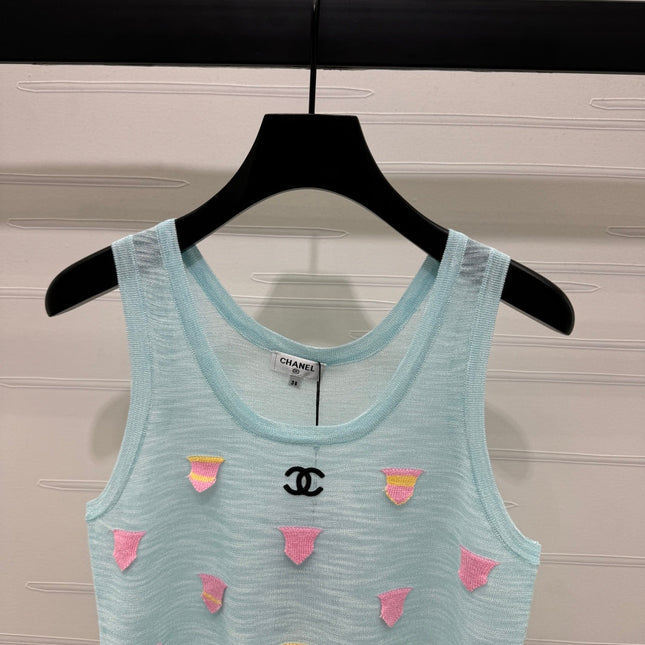 CHANEL 25S PATCHWORK TANK TOP 264144