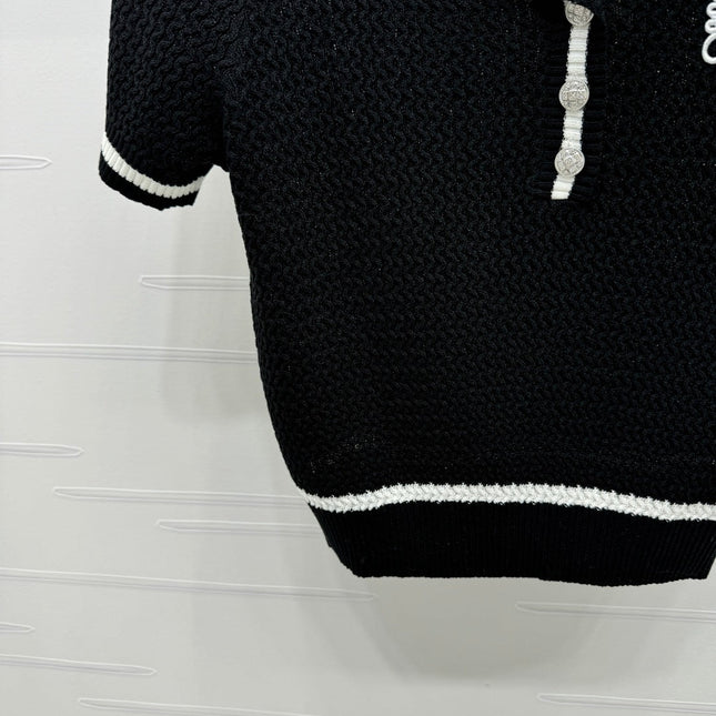 LOEWE 25S SHORT SLEEVE KNITTED CAPE 264036