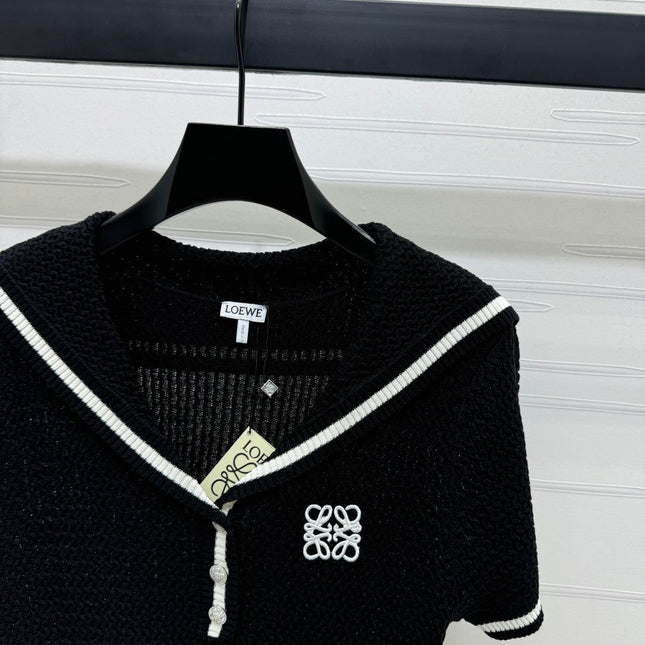 LOEWE 25S SHORT SLEEVE KNITTED CAPE 264036