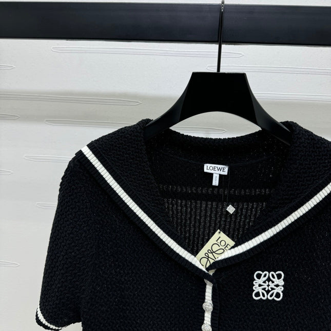 LOEWE 25S SHORT SLEEVE KNITTED CAPE 264036