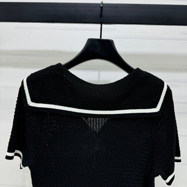 LOEWE 25S SHORT SLEEVE KNITTED CAPE 264036