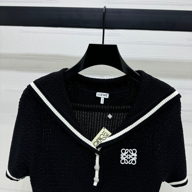 LOEWE 25S SHORT SLEEVE KNITTED CAPE 264036