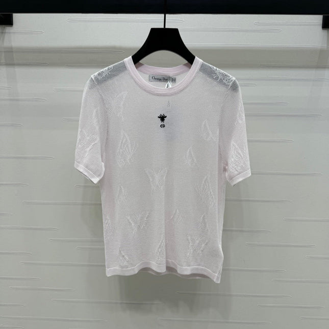 DIOR 25S BUTTERFLY WOVEN T-SHIRT 264062