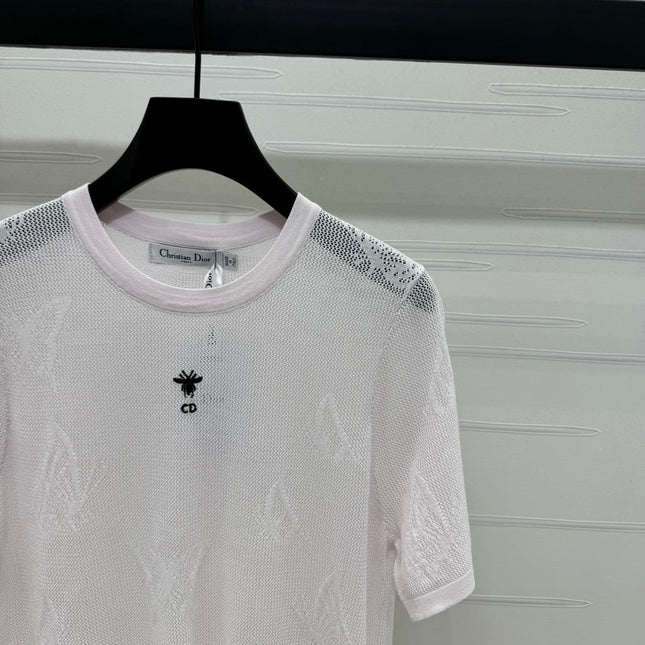 DIOR 25S BUTTERFLY WOVEN T-SHIRT 264062