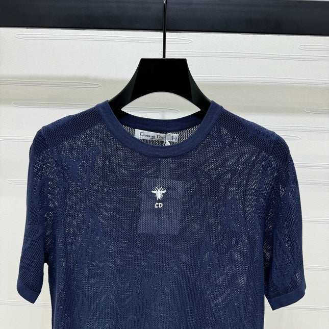 DIOR 25S BUTTERFLY WOVEN T-SHIRT 264064