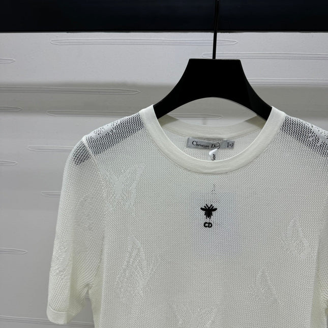 DIOR 25S BUTTERFLY WOVEN T-SHIRT 264066