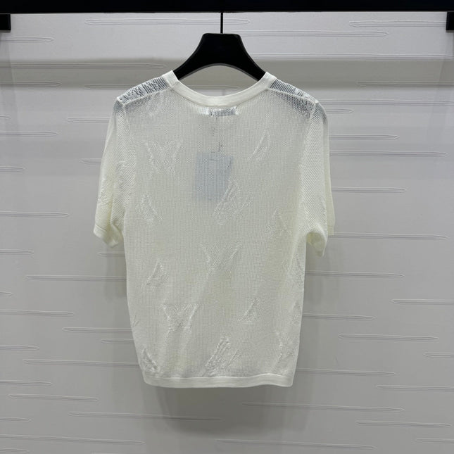 DIOR 25S BUTTERFLY WOVEN T-SHIRT 264066