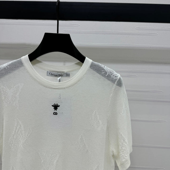 DIOR 25S BUTTERFLY WOVEN T-SHIRT 264066