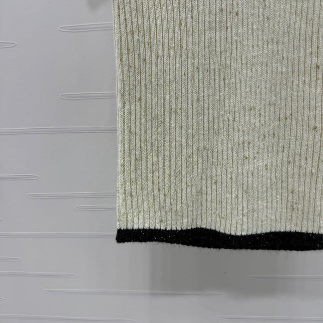 CHANEL ROUND-NECK SEQUIN KNIT VEST 274864