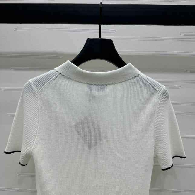 MIUMIU SHORT-SLEEVE KNIT POLO 269424