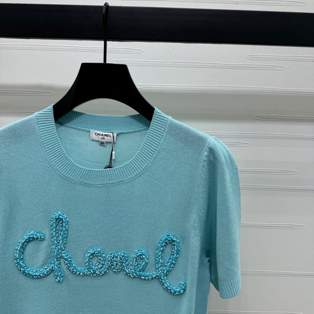CHANEL SHORT-SLEEVE CREW NECK SWEATER 269417