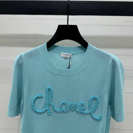 CHANEL SHORT-SLEEVE CREW NECK SWEATER 269417