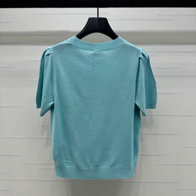 CHANEL SHORT-SLEEVE CREW NECK SWEATER 269417