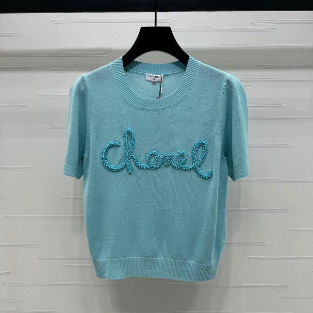 CHANEL SHORT-SLEEVE CREW NECK SWEATER 269417