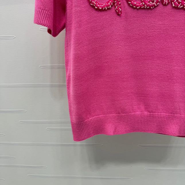 CHANEL SHORT-SLEEVE CREW NECK SWEATER 269418