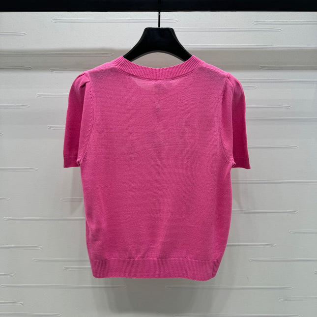 CHANEL SHORT-SLEEVE CREW NECK SWEATER 269418