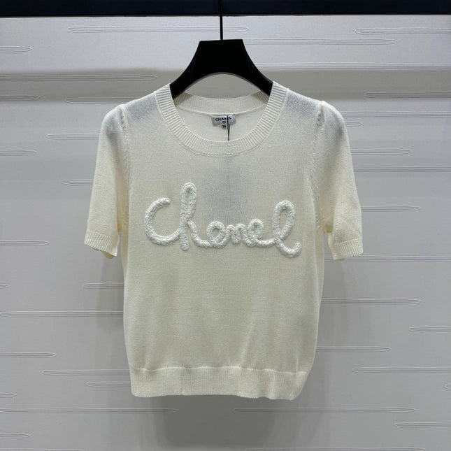 CHANEL SHORT-SLEEVE CREW NECK SWEATER 269419