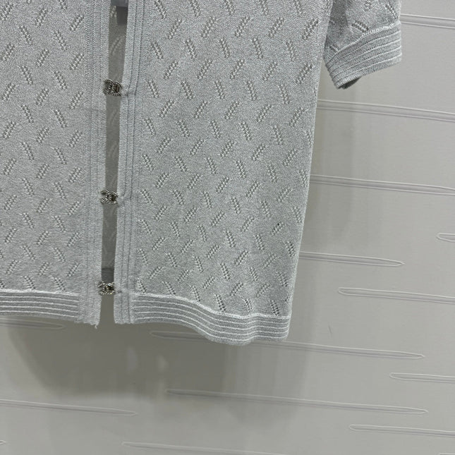CHANEL SHORT-SLEEVE SEQUINNED KNIT CARDIGAN 269409