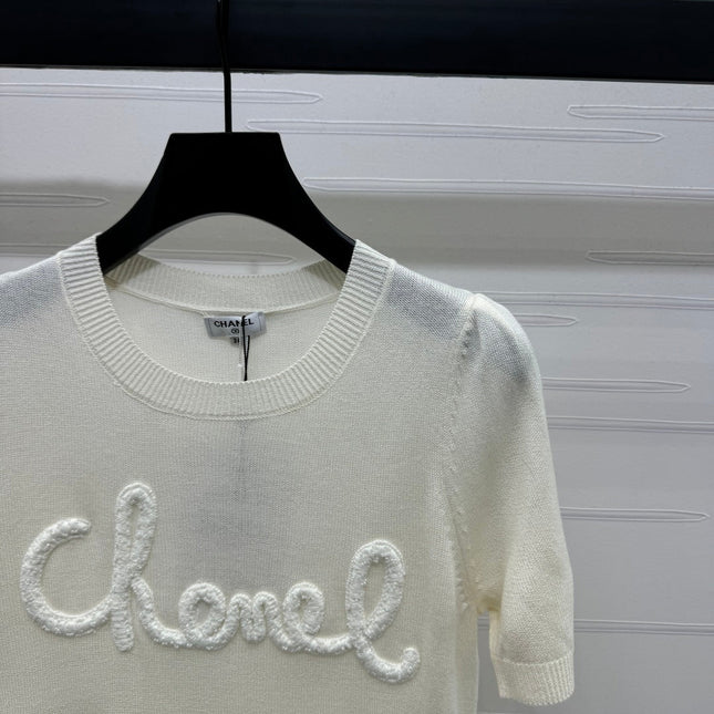 CHANEL SHORT-SLEEVE CREW NECK SWEATER 269419