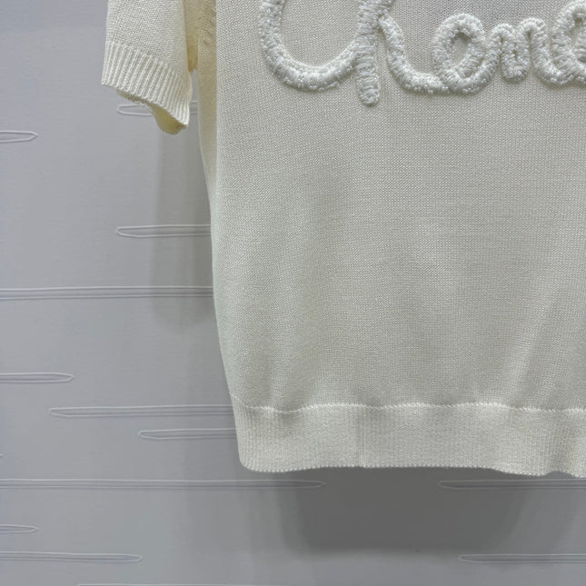 CHANEL SHORT-SLEEVE CREW NECK SWEATER 269419