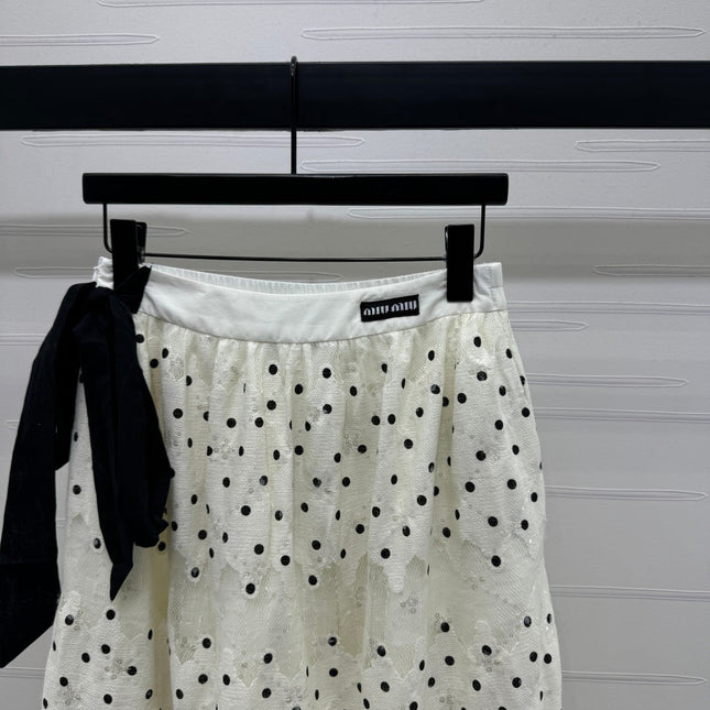 MIUMIU POLKA DOT SKIRT 269509