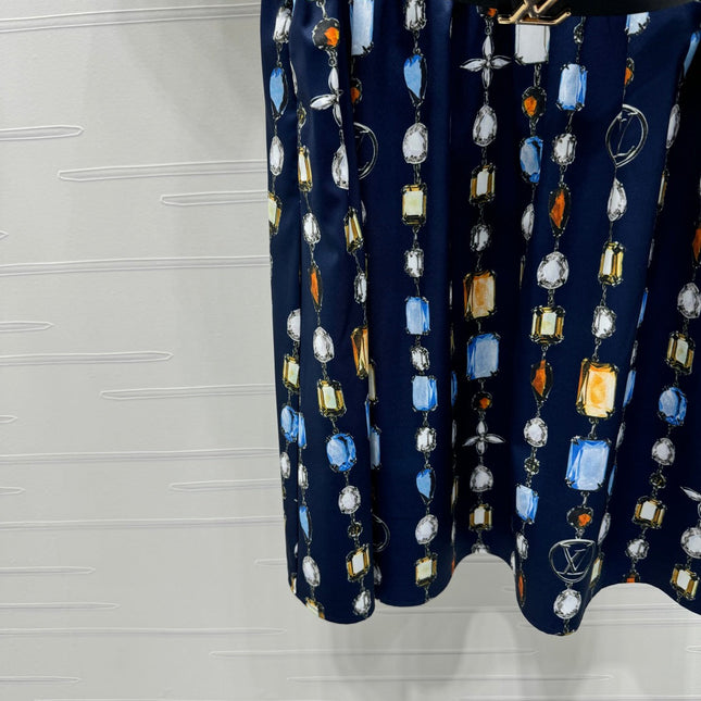 LV SHORT-SLEEVE BELTED DRESS 269529