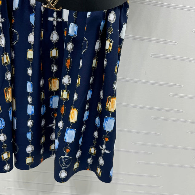 LV SHORT-SLEEVE BELTED DRESS 269529