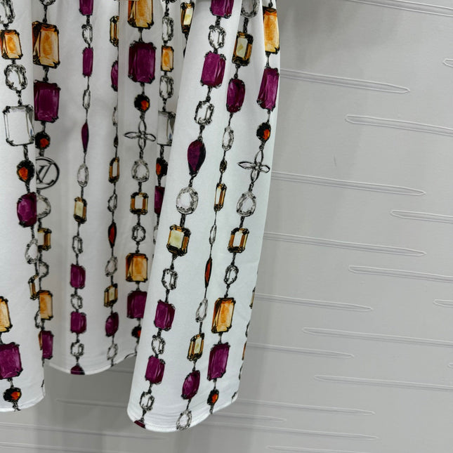 LV SHORT-SLEEVE BELTED DRESS 269527