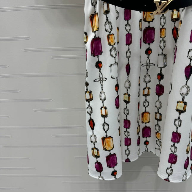 LV SHORT-SLEEVE BELTED DRESS 269527