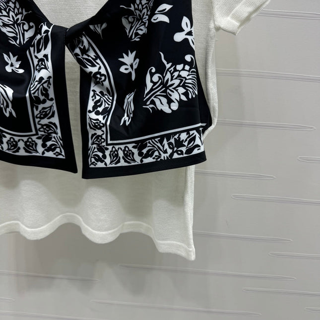 LOEWE TWO PIECE TOP WHITE AND BLACK 274903